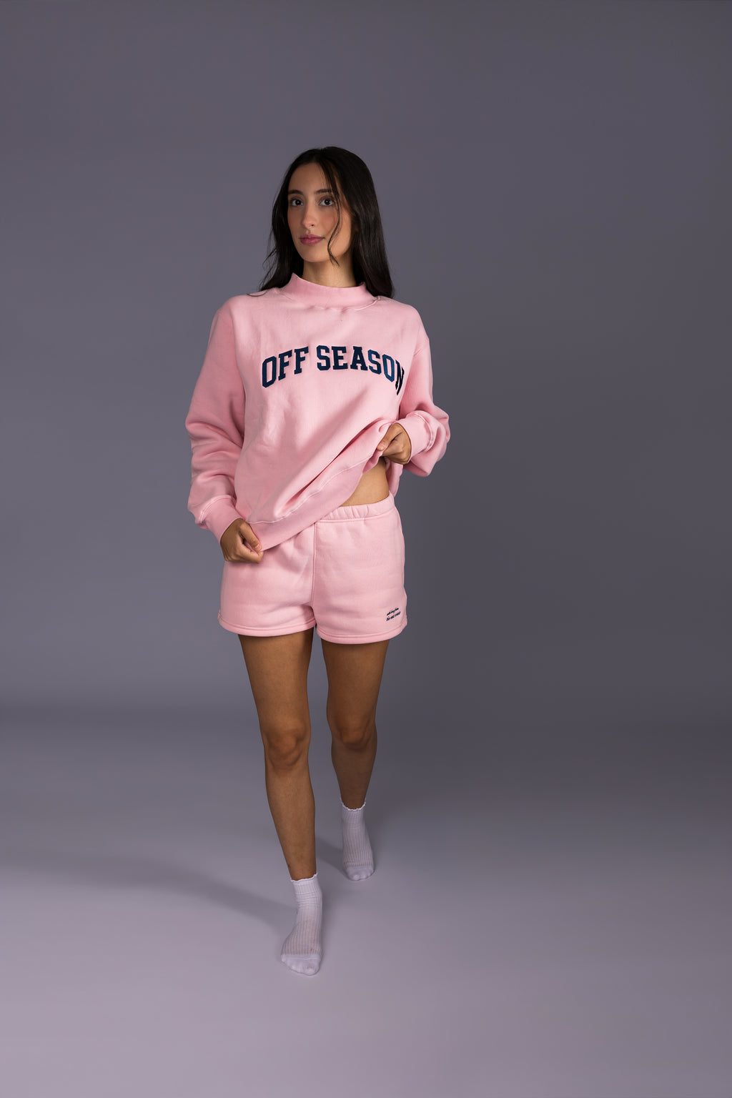 Pink Pearl Mock Neck
