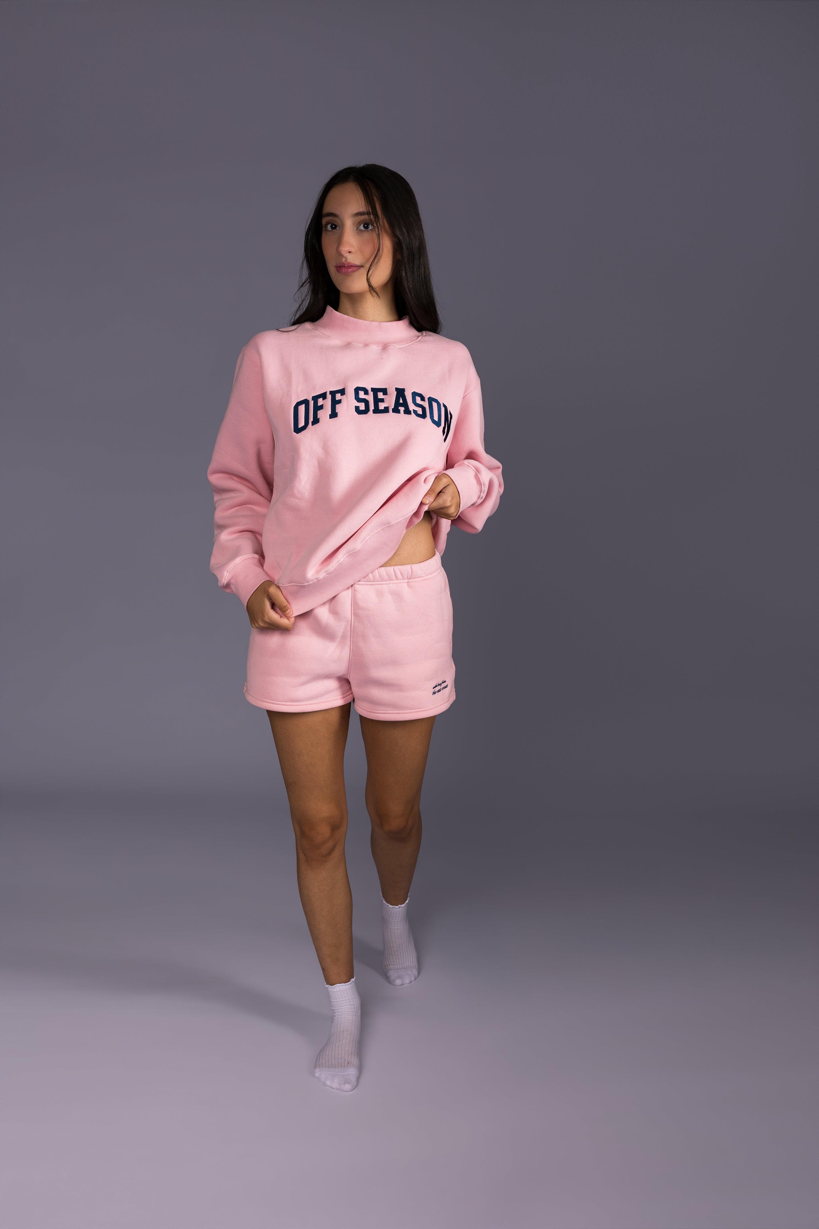 Pink Pearl Mock Neck